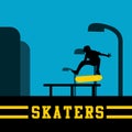 Creative Skaters Illustration Vector Art Logo