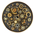 Golden skeleton clock