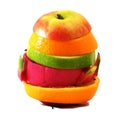 Creative slide compose summer fruit mixed with