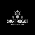 Creative smart podcast logo design Royalty Free Stock Photo