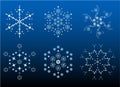 Creative snowflakes Royalty Free Stock Photo