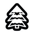 A creative snowy tree icon