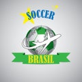 Creative soccer symbol of a ball
