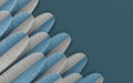 Creative soft feather background, 3d rendering
