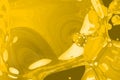 Creative soft focus orange soap shiny bubbles abstract gradient background 3D illustration - background design template