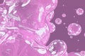 Pink soap shining slime abstract gradient background or texture 3D illustration - soft focus background design template