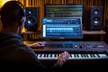 Creative Soundscapes Electronic Music Production in Home Studio and Professional Recording Environment. created with Generative AI Royalty Free Stock Photo