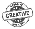 creative stamp. creative round grunge sign. Royalty Free Stock Photo