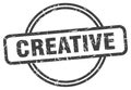 creative stamp. creative round grunge sign. Royalty Free Stock Photo