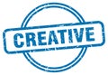 creative stamp. creative round grunge sign. Royalty Free Stock Photo
