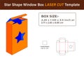 Creative Star Shape Soap Box Template for LASER Cutting Projects Royalty Free Stock Photo