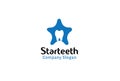 Star Teeth Logo Design Illustration