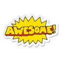 A creative sticker of a awesome cartoon shout