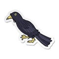 A creative sticker of a cartoon crow