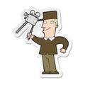 A creative sticker of a cartoon film maker