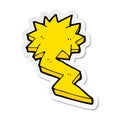 A creative sticker of a cartoon lightning bolt symbol Royalty Free Stock Photo