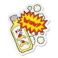 A creative sticker of a cartoon magic pill Royalty Free Stock Photo