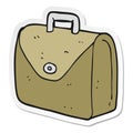 A creative sticker of a cartoon old briefcase Royalty Free Stock Photo