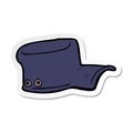 A creative sticker of a cartoon uniform hat