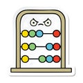 A creative sticker of a cute cartoon abacus Royalty Free Stock Photo