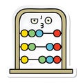 A creative sticker of a cute cartoon abacus Royalty Free Stock Photo