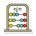 A creative sticker of a cute cartoon abacus Royalty Free Stock Photo