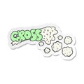 A creative sticker of a gross cartoon