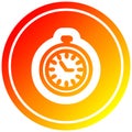 A creative stop watch circular in hot gradient spectrum
