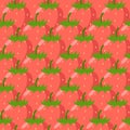 Creative Strawberry seamless pattern with red berries. Vector illustration