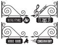 Creative street signs for the music room