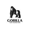 Creative strong Gorilla logo vector Royalty Free Stock Photo