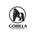 Creative strong Gorilla logo vector Royalty Free Stock Photo