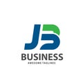 Creative strong initial letter jb logo Royalty Free Stock Photo