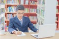 Creative student or businessman working with his laptop