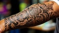 Creative and stylish body art. unique tattoo designs for men - trendy and bold hand tattoos for sale Royalty Free Stock Photo