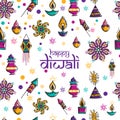 Creative stylish text of Happy Diwali.