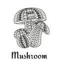 Creative stylized mushroom isolated on the white
