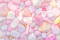 Creative surface design with pink pebbles or coarse sand Royalty Free Stock Photo
