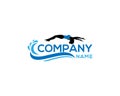Creative Swimming Logo Design. Royalty Free Stock Photo
