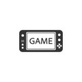 Creative switch button console illustration. Flat vector Hybrid video game console icon