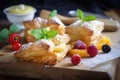 creative take on flaky puff pastries and turnovers, with fresh fruit and cream filling