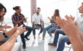 Creative team applauding the speaker Royalty Free Stock Photo