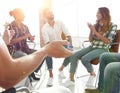 Creative team applauding the speaker Royalty Free Stock Photo