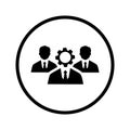 Creative team, expert, team icon. Black vector Royalty Free Stock Photo