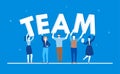 Creative team - flat design style colorful illustration Royalty Free Stock Photo