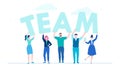 Creative team - flat design style colorful illustration Royalty Free Stock Photo