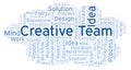 Creative Team word cloud, made with text only. Royalty Free Stock Photo