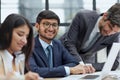 Business group showing ethnic diversity in a meeting Royalty Free Stock Photo