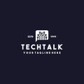 Creative tech talk logo design
