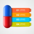 Creative template with medicine infographics.